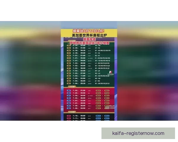 美加墨联合主办世界杯完整赛程及精彩比赛时间安排解析